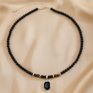 Колье жемчуг чёрный кулон 1J12231CJJ