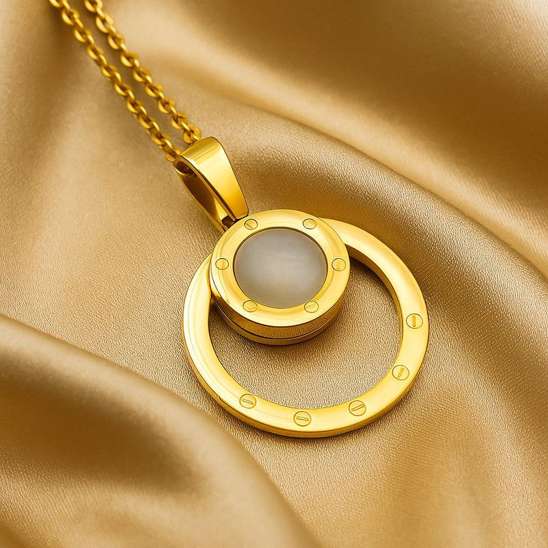 Колье медицинская сталь с напылением золотом J10815CJJ Колье медицинская сталь с напылением золотом J10815CJJ