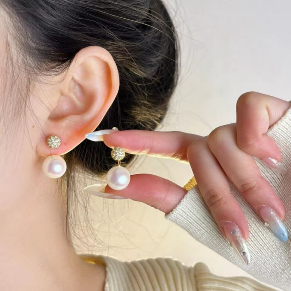 Серьги медь с напылением золотом J10501CJJ Серьги медь с напылением золотом J10501CJJ