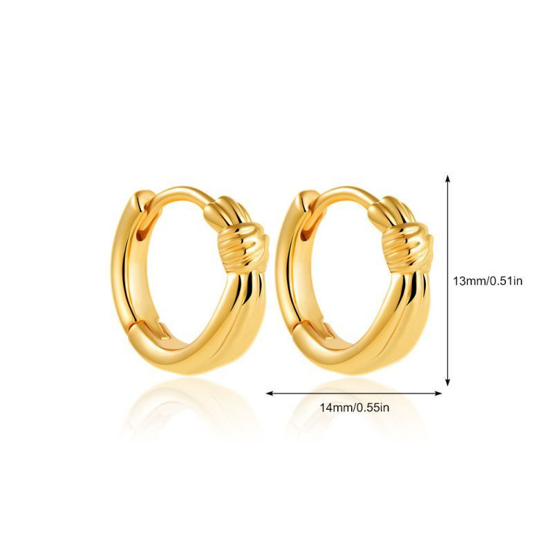 Серьги-кольца с витым декором CJL16411