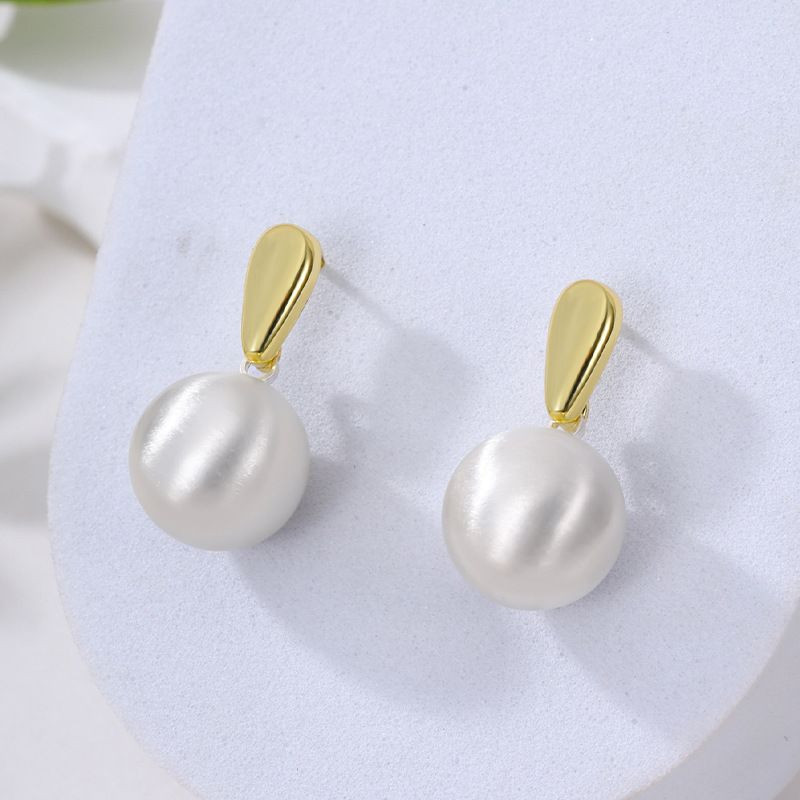 Серьги-пусеты с крупным жемчугом CJL32152