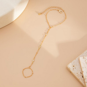 Браслет слейв лаконичный минимализм в золотом