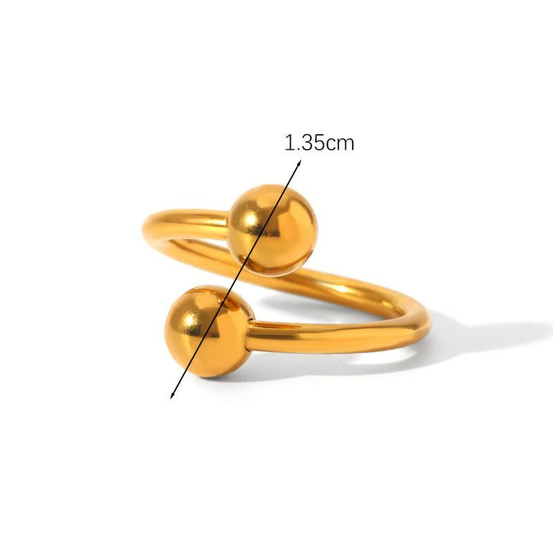 Набор узких колец с шариками и кристаллами CJL78713