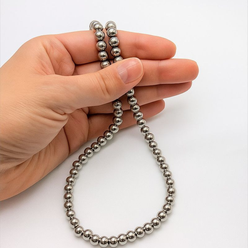 Колье титановая сталь жемчуг 1J12232CJJ Колье титановая сталь жемчуг 1J12232CJJ