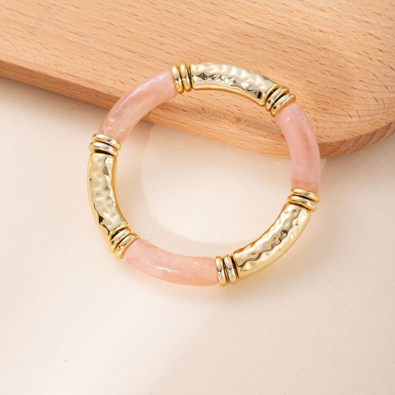 Браслет жесткий трубчатый с металлическими разделителями CJN90161