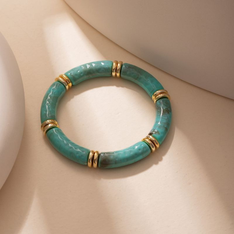 Браслет жесткий трубчатый с металлическими разделителями CJN90161