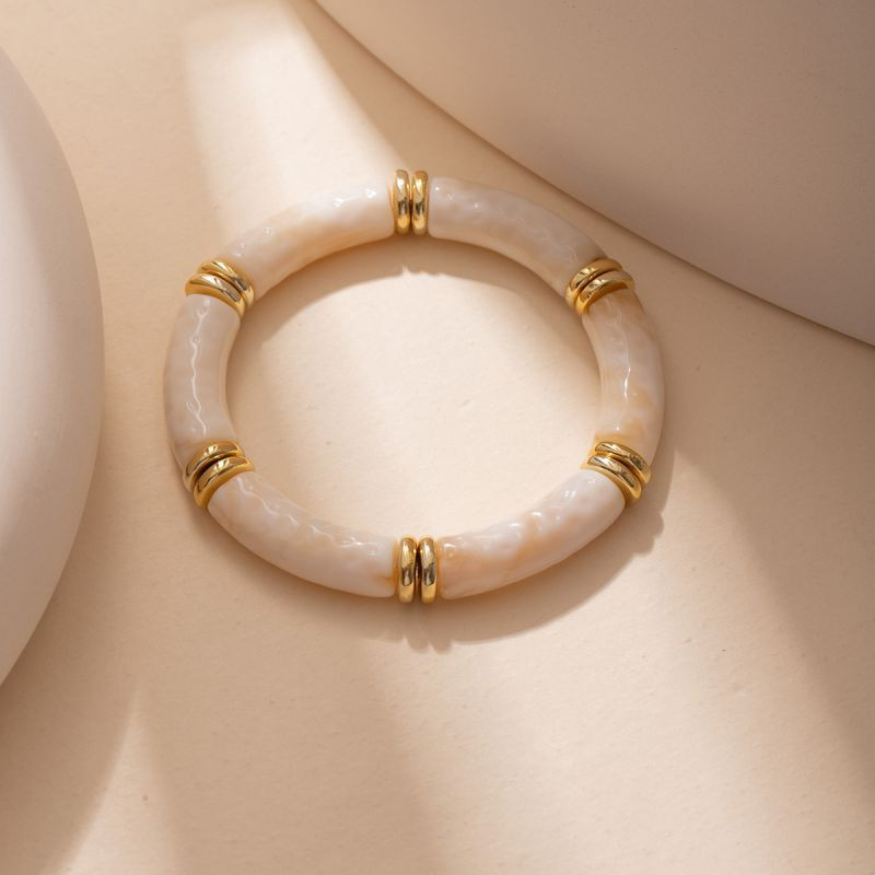 Браслет жесткий трубчатый с металлическими разделителями CJN90161