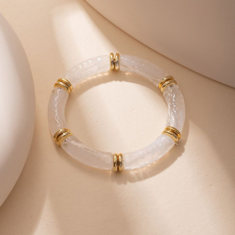 Браслет жесткий трубчатый с металлическими разделителями CJN90161