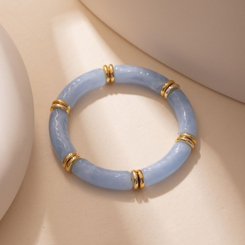 Браслет жесткий трубчатый с металлическими разделителями CJN90161