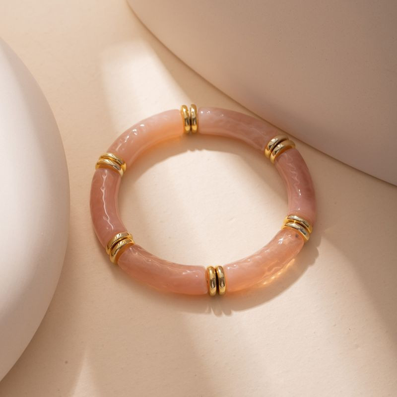 Браслет жесткий трубчатый с металлическими разделителями CJN90161