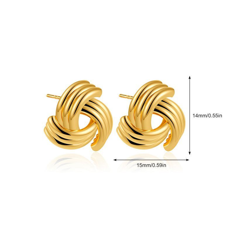 Широкие плетеные серьги-кольца CJL16417