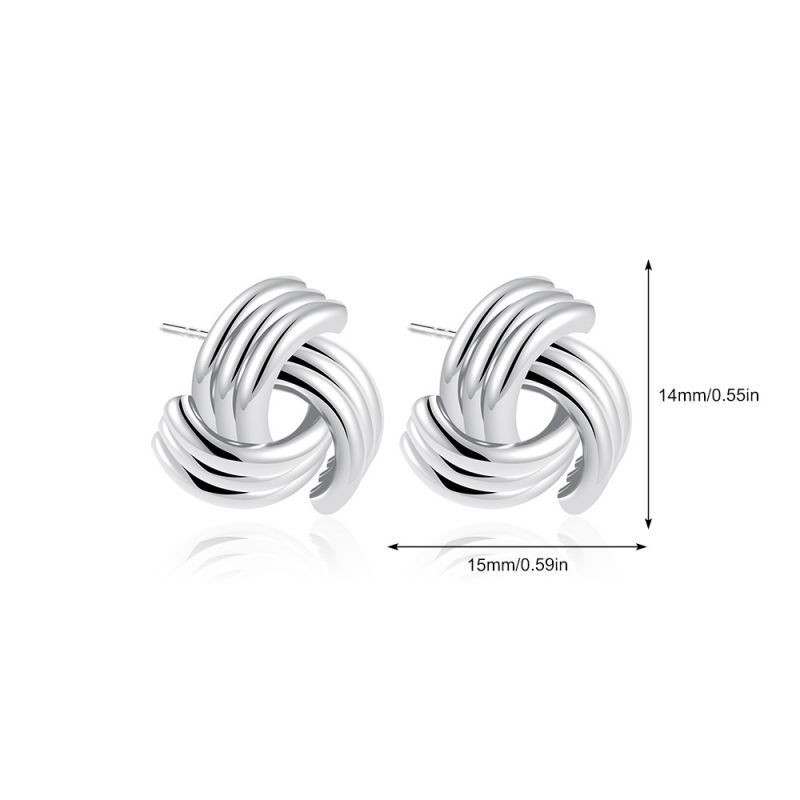 Широкие плетеные серьги-кольца CJL16417