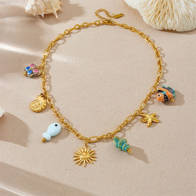 Колье из стали CJP55865