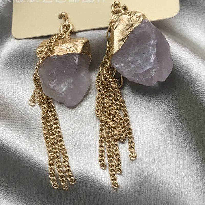 Серьги висячие ювелирный сплав натуральный камень 1J11946CJJ Серьги висячие ювелирный сплав натуральный камень 1J11946CJJ