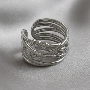 Кольцо широкое с жатой фактурой поверхности 1J12129CJJ