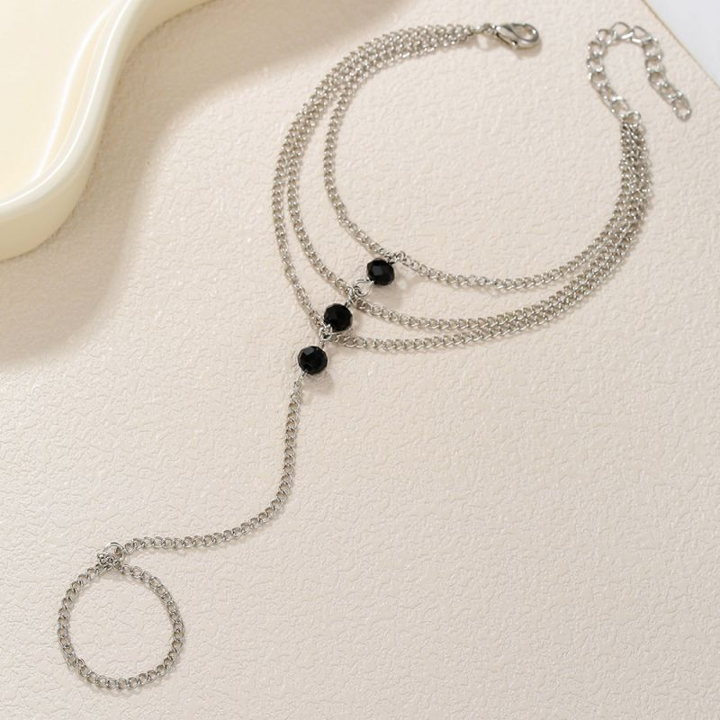 Браслет слейв многослойная изысканность с камнями