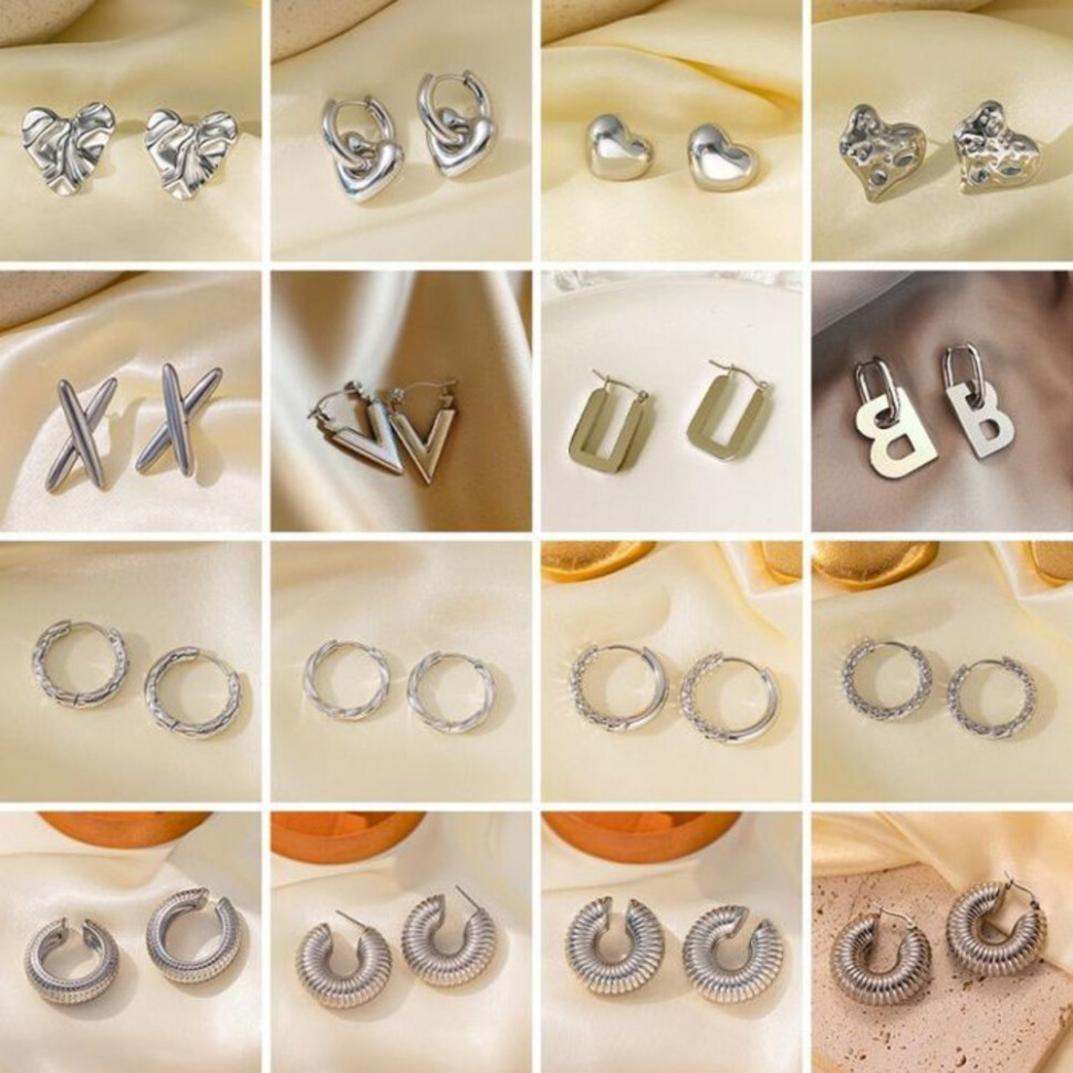 Серьги сталь CJH31988 Серьги сталь CJH31988