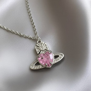 Роскошная Цепочка с кулоном в форме сердца с орбитой J10741CJJ