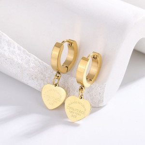 Серьги медицинская сталь с напылением золотом J10889CJJ Серьги медицинская сталь с напылением золотом J10889CJJ