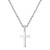 Серебряное колье из стали с крестом CJZ47766