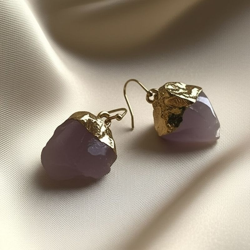 Серьги-петли с розовым кварцем 1J11947CJJ Серьги-петли с розовым кварцем 1J11947CJJ