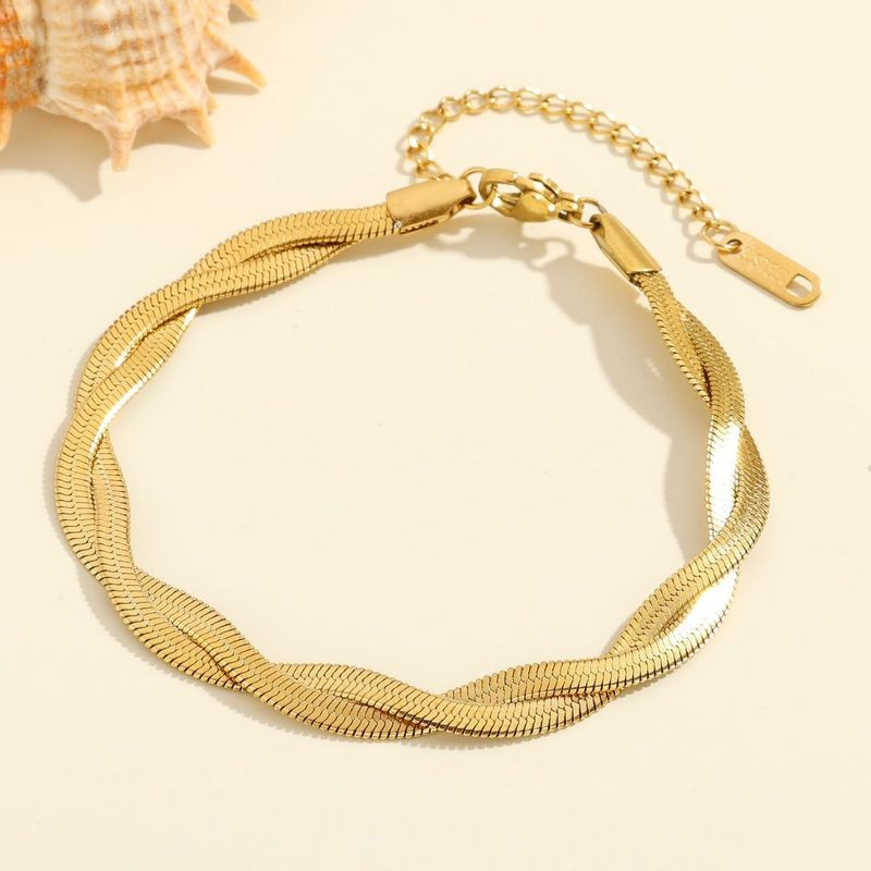 Браслет из титановой стали напыление золотом 1J12008CJJ