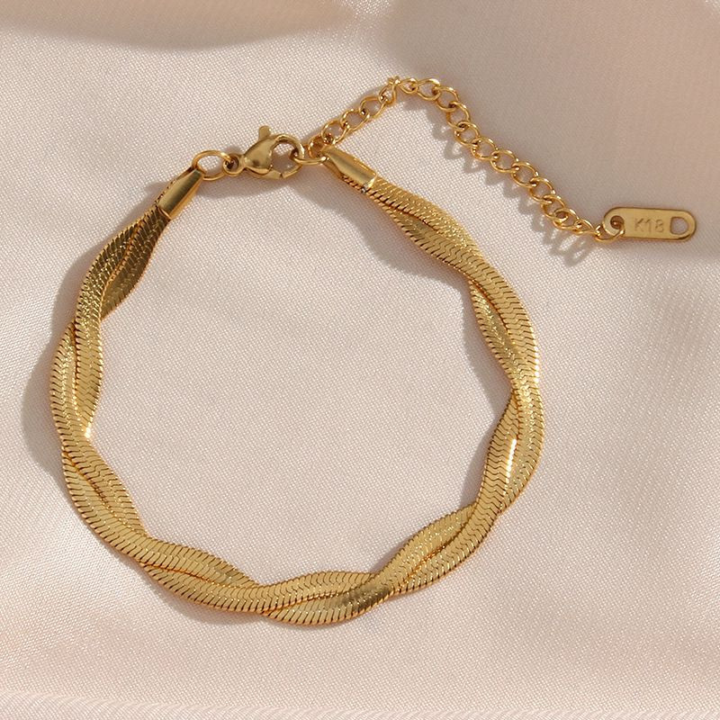 Браслет из титановой стали напыление золотом 1J12008CJJ