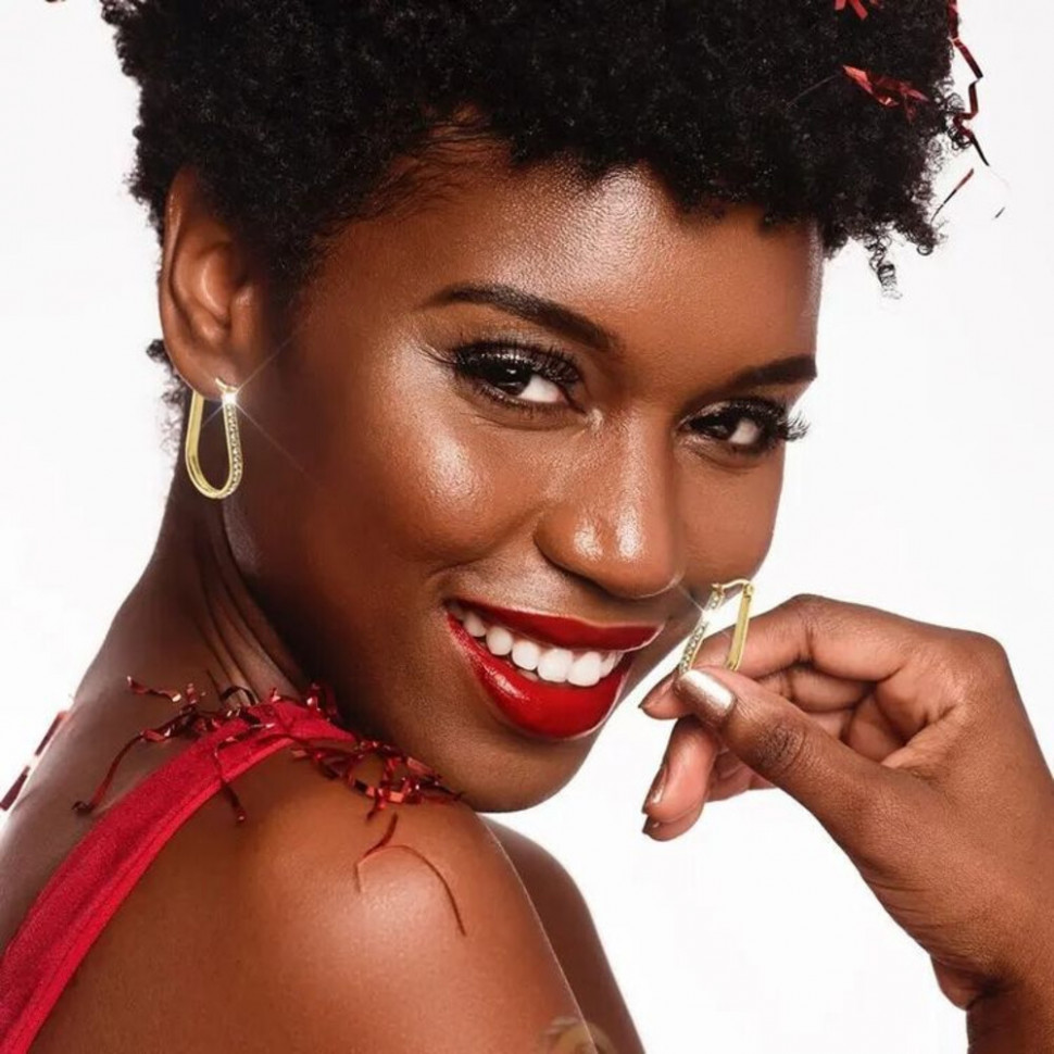 Стальные серьги-булавка с напылением золота и стеклом капля J10261CJJ Стальные серьги-булавка с напылением золота и стеклом капля J10261CJJ