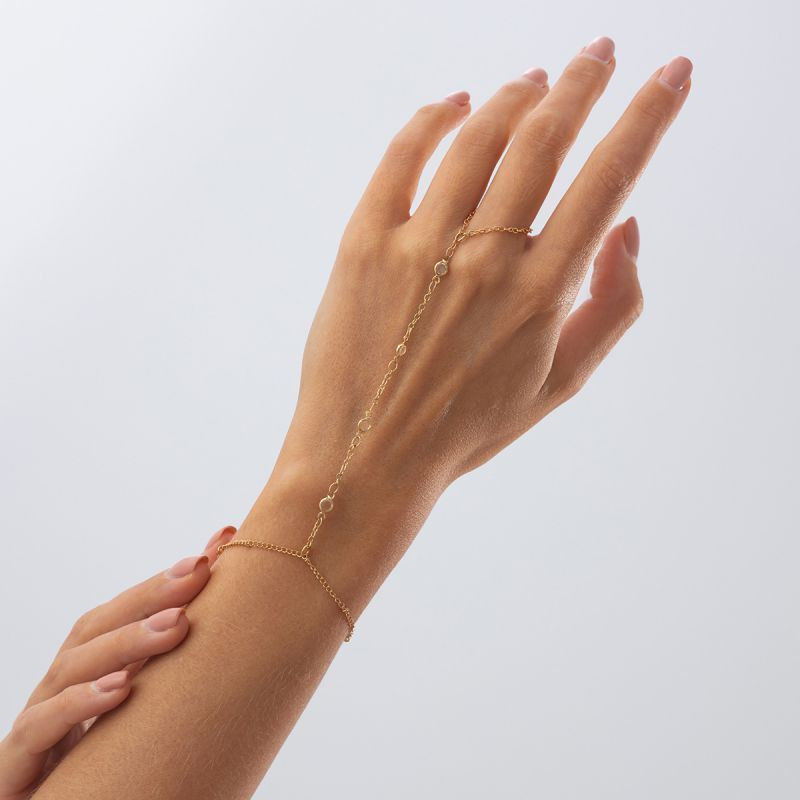 Браслет слейв невесомая геометрия в стиле nude