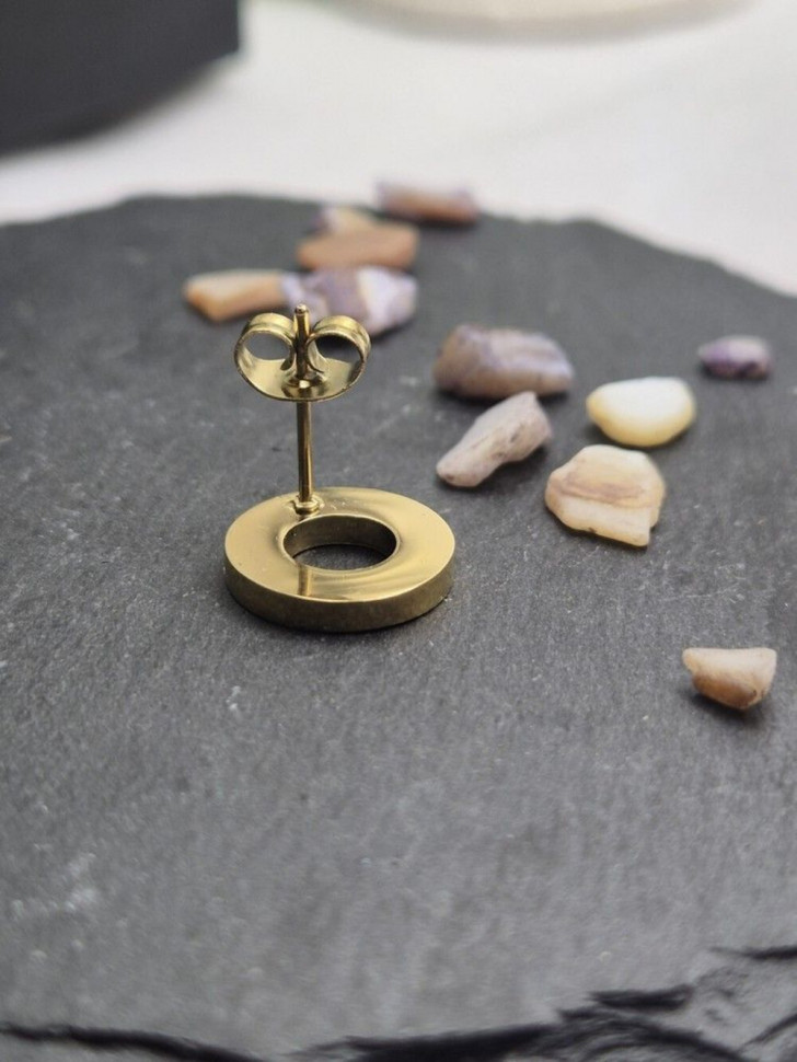 Серьги медицинская сталь с напылением золотом J10890CJJ Серьги медицинская сталь с напылением золотом J10890CJJ