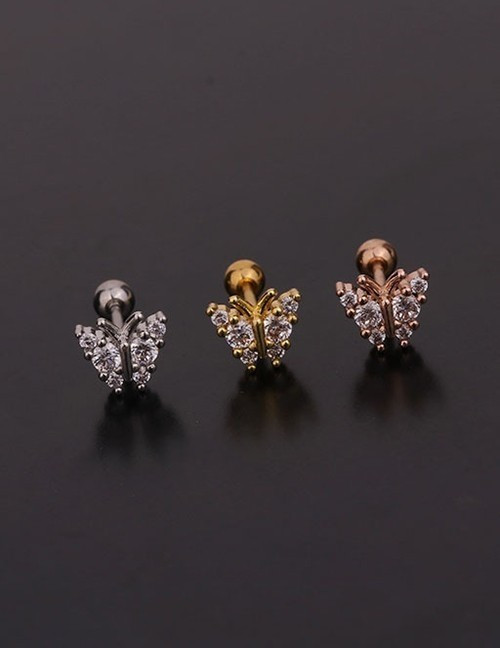 Стальные серьги P13529