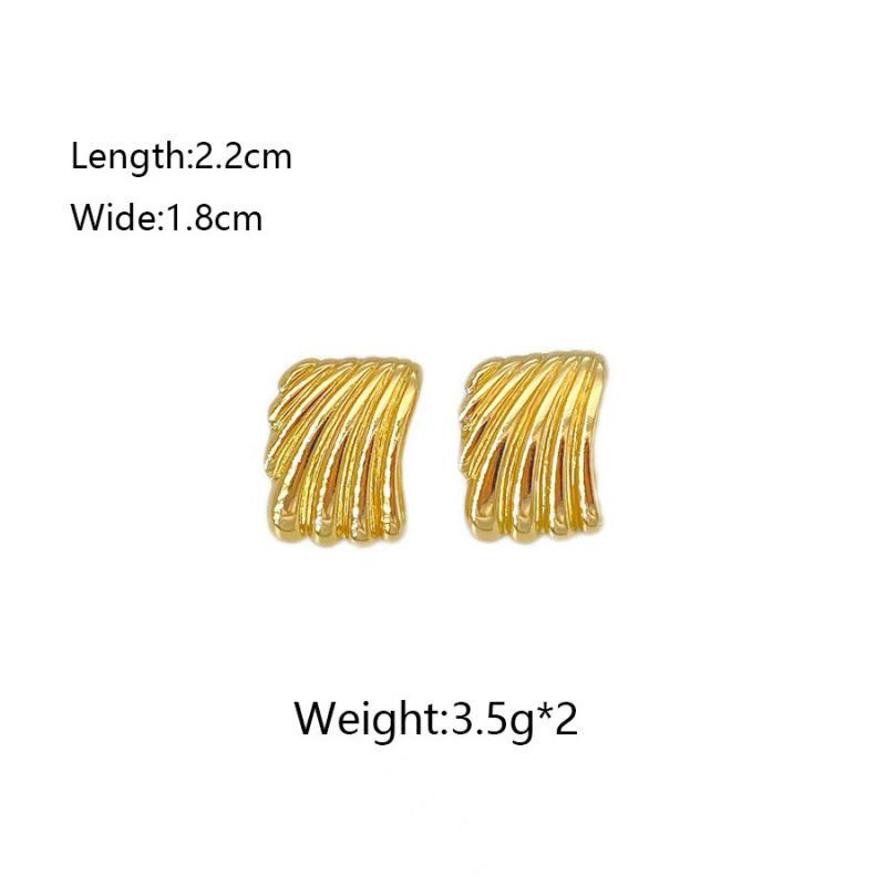 Серьги из стали с геометрией ASUY58166
