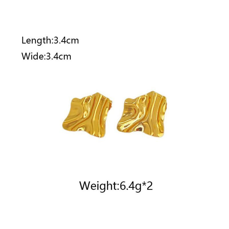 Серьги из стали с геометрией ASUY58166