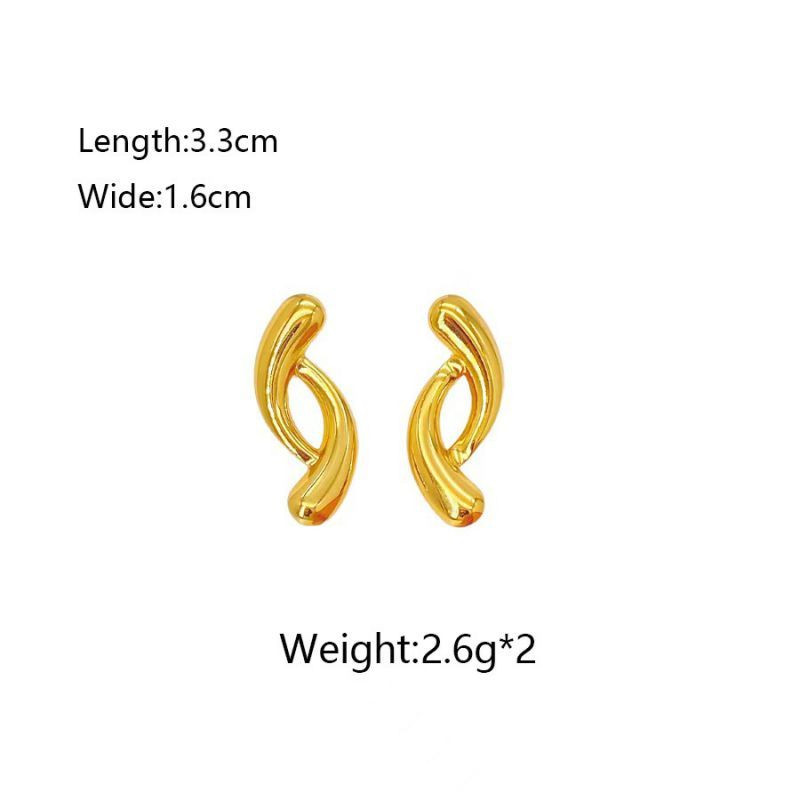 Серьги из стали с геометрией ASUY58166