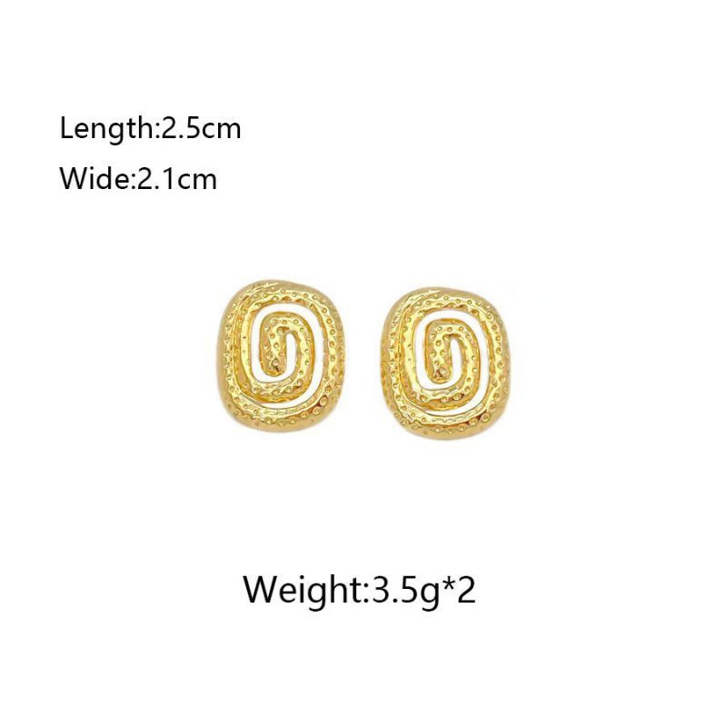 Серьги из стали с геометрией ASUY58166