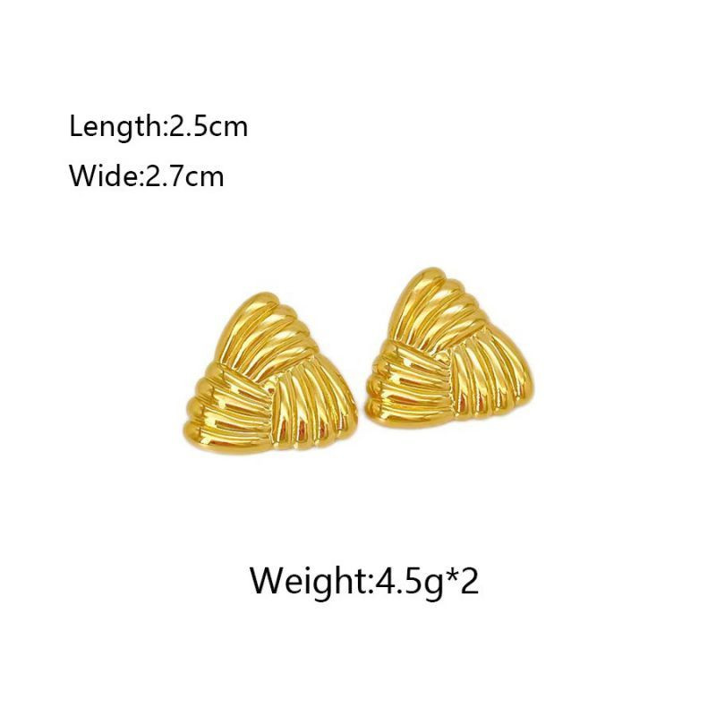 Серьги из стали с геометрией ASUY58166