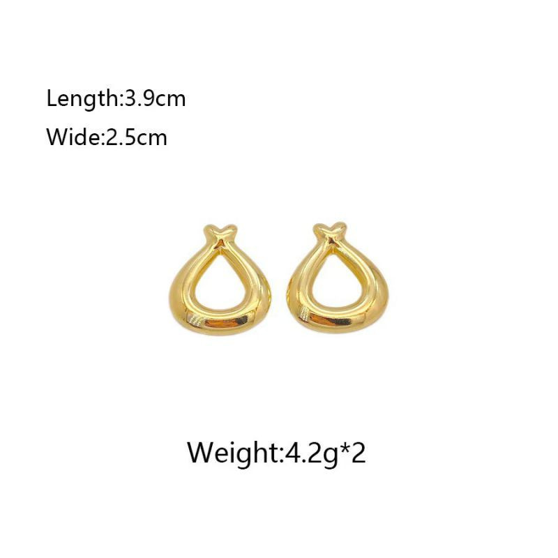Серьги из стали с геометрией ASUY58166