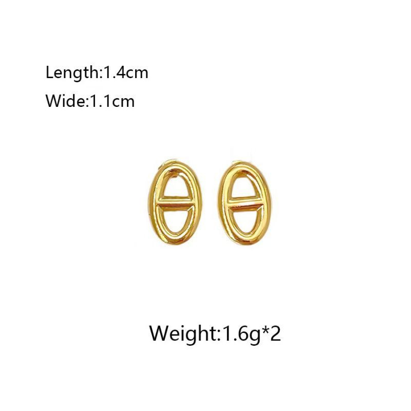 Серьги из стали с геометрией ASUY58166