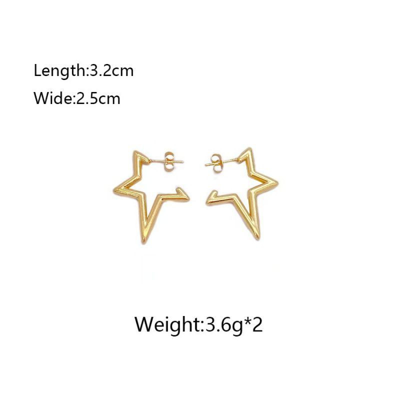 Серьги из стали с геометрией ASUY58166