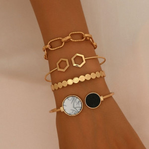 Комплект из 5 браслетов с декоративными камнями CJG30585