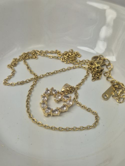 Колье медицинская сталь с напылением золотом J10822CJJ Колье медицинская сталь с напылением золотом J10822CJJ