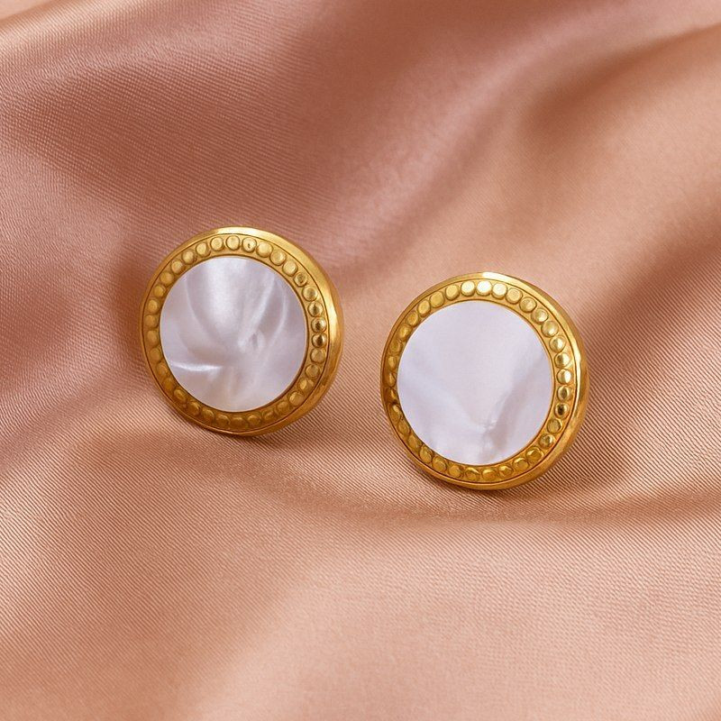 Серьги медицинская сталь с напылением золотом J10891CJJ Серьги медицинская сталь с напылением золотом J10891CJJ