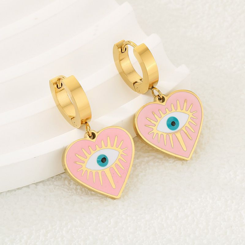 Серьги-кольца с подвесками «Глаз Фатимы» CJR55523