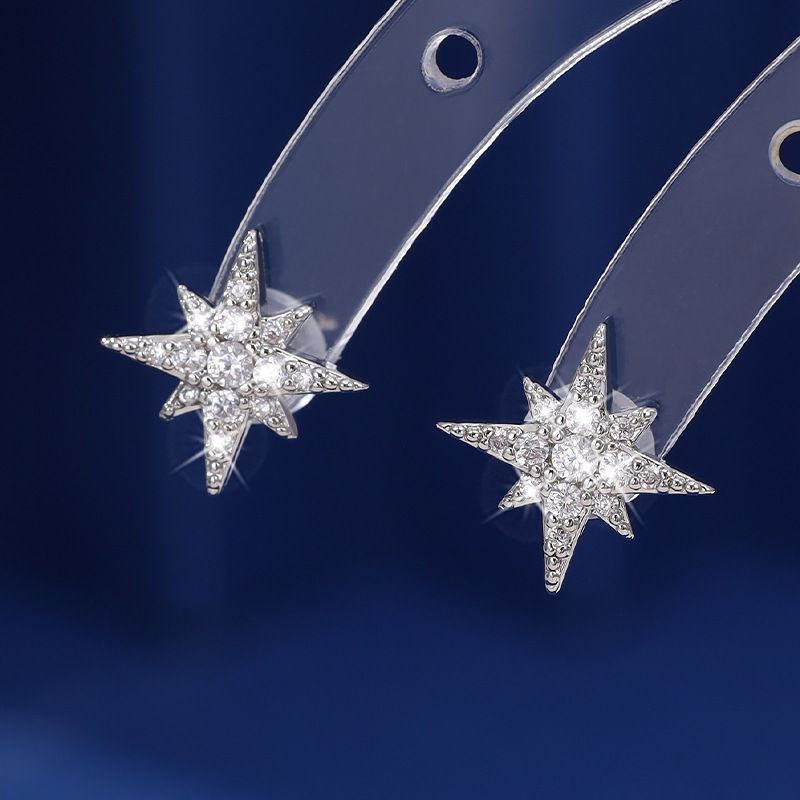 Серьги в форме восьмиконечных звезд CJL32159
