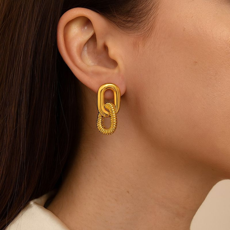 Висячие серьги-звенья комбинированные 1J12522CJJ Висячие серьги-звенья комбинированные 1J12522CJJ