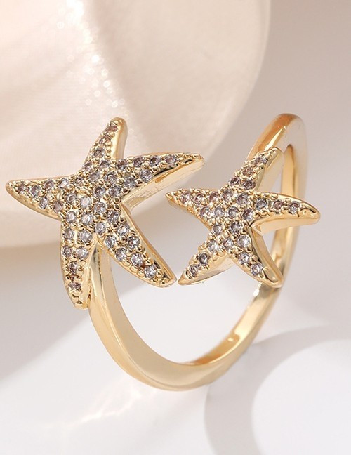 Разомкнутое кольцо с двумя морскими звездами U83518