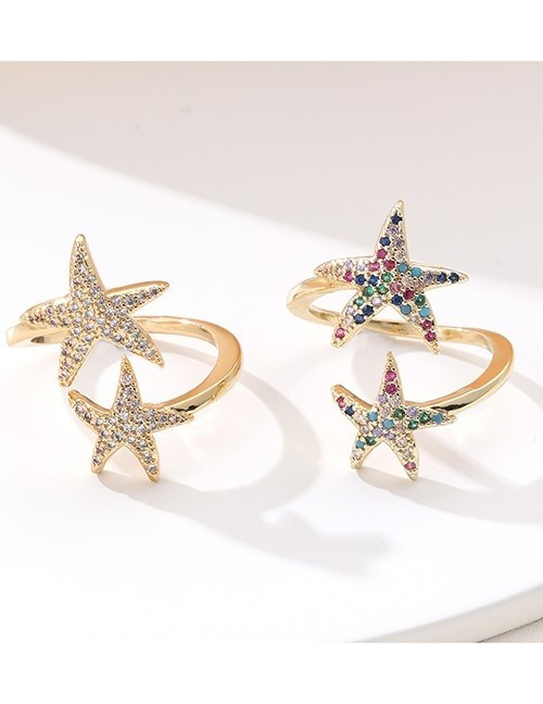 Разомкнутое кольцо с двумя морскими звездами U83518