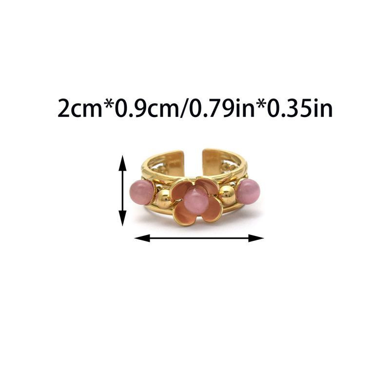 Широкое кольцо с крупными розовыми камнями CJP78182