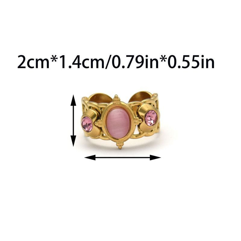 Широкое кольцо с крупными розовыми камнями CJP78182