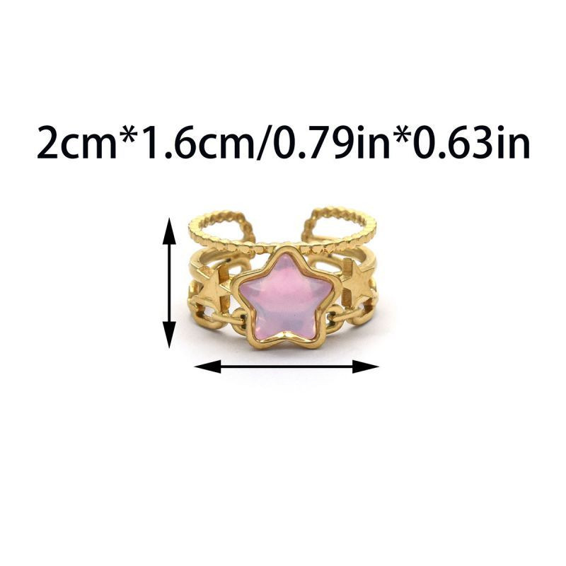 Широкое кольцо с крупными розовыми камнями CJP78182